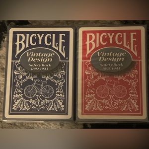 Bicycle Safety Back Vintage Series Playing Cards New One Red And One Blue